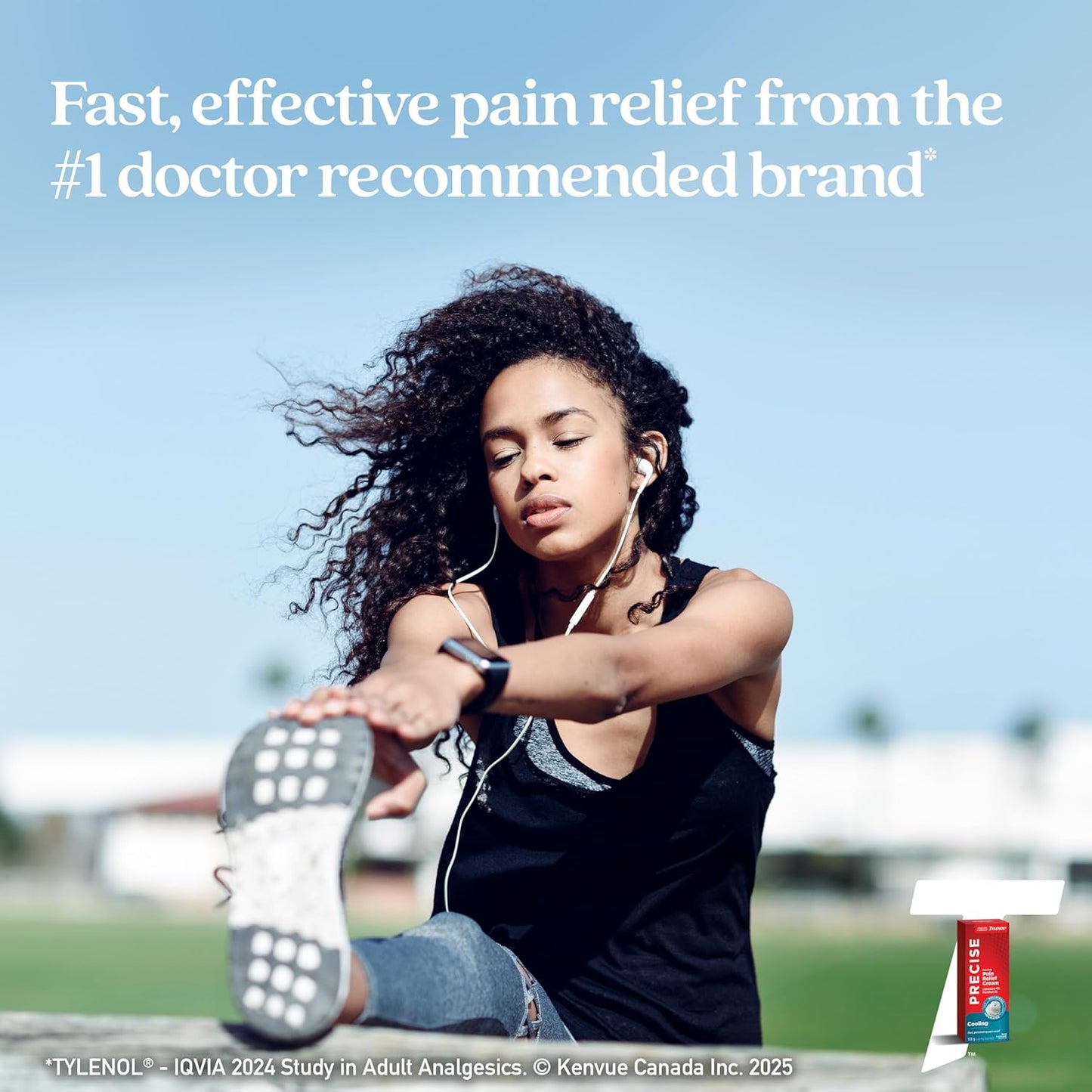 Precise Cooling Pain Relief Cream from the Makers of Tylenol, 4% Lidocaine & 1% Menthol, Fast, Effective Pain Relief, Light Scent, 113 g