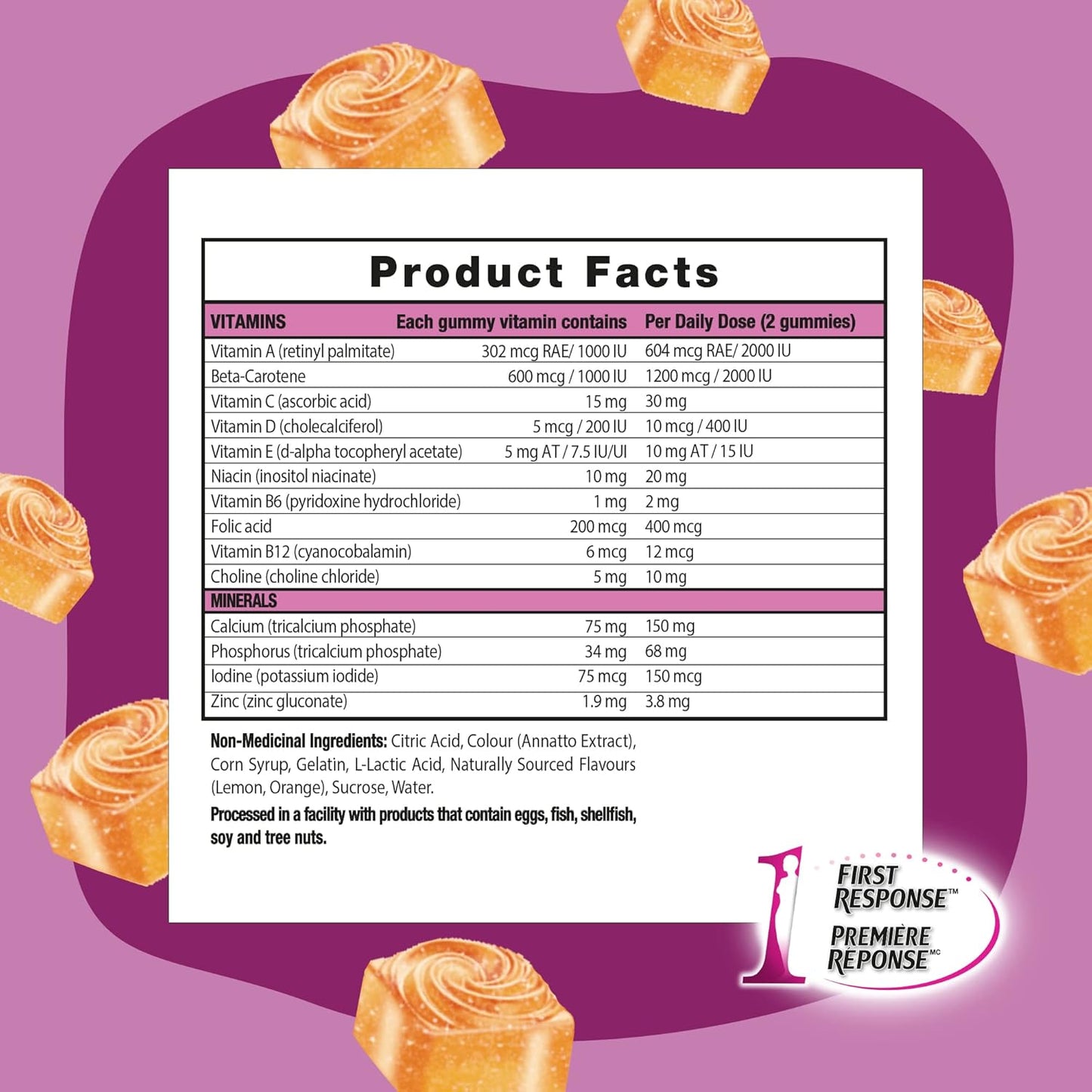 First Response 产前复合维生素软糖（含叶酸），90 粒（45 天用量）