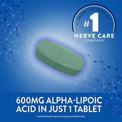 Nervive 神经舒缓片，有助于缓解周围神经病变引起的疼痛，α-硫辛酸 ALA，维生素 B1-硫胺素、B6 和 B12，姜黄，生姜，30 天用量，30 片