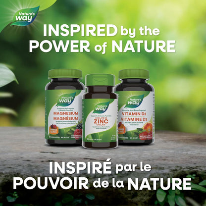 Nature's Way 鋅螯合物 - 免疫系統、能量代謝和整體健康支持 - 預防鋅缺乏症 - 每粒膠囊含 30 毫克鋅螯合物 - 不含麩質 - 100 粒膠囊