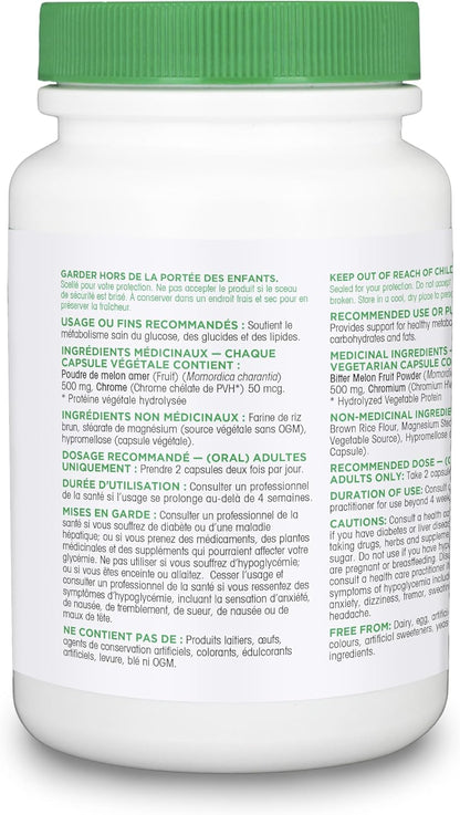 Organika Blood Sugar Control (Formerly Cr-Bitter Melon) 120 Caps & Blood Sugar Control Bonus Size- Chromium and Bitter Melon, 150 vcaps