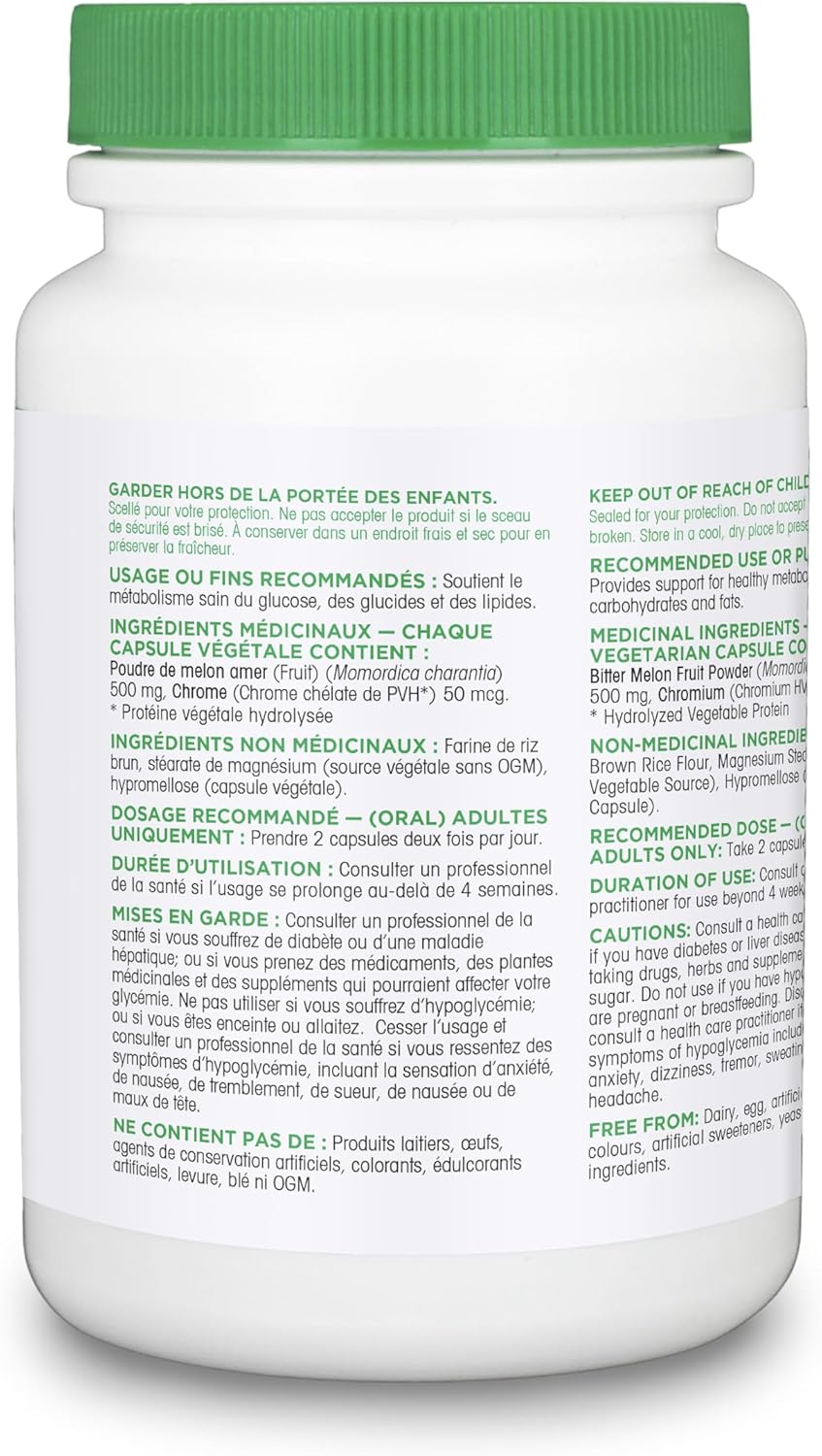 Organika 血糖控制加量裝 - 鉻和苦瓜，150 粒素食膠囊 & 肌醇（肌醇）- 細胞反應、情緒平衡、胰島素支持 - 90 粒素食膠囊