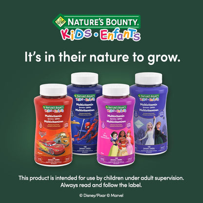 自然之宝儿童复合维生素，漫威蜘蛛侠，每粒软糖仅含 1 克糖，支持免疫系统、眼部健康、骨骼和牙齿，抗氧化剂来源，无麸质，水果味软糖，150 粒