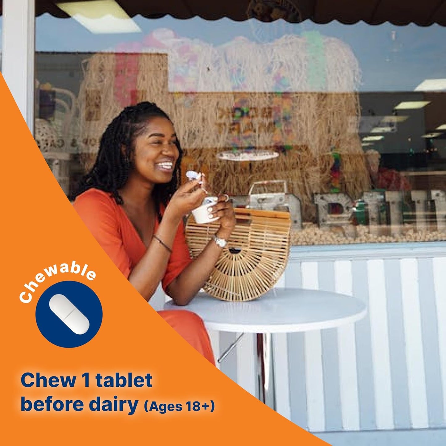 Lacteeze Ultra 橙味胶囊 - 快速缓解乳糖不耐症症状 - 9000 FCC 乳糖酶单位，咀嚼片，40 片