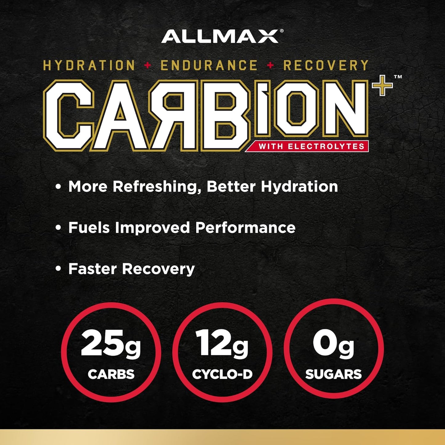 ALLMAX Nutrition - CARBION+（补水、耐力和恢复）- 柠檬青柠味 - 725 克，25 份