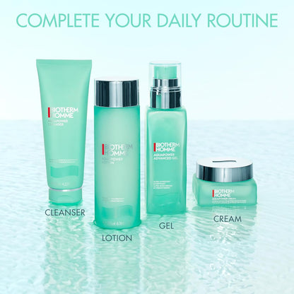 Biotherm Homme Hydrating And Cooling Facial Gel Cream, Aquapower Concentrated Glacial Hydrator 72H, Moisturizes and Re-energises the Skin, For All Skin Types, 50 ml