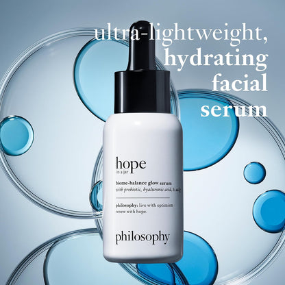PHILOSOPHY hope in a jar trial set 3 pieces: smooth-glow moisturizer 15ml + eye revival serum in cream 3ml + biome-balance glow serum 3ml