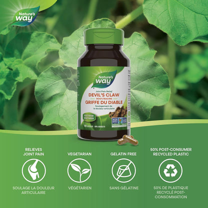 Nature's Way Devil's Claw, Natural Anti-Inflammatory, 100 Capsules