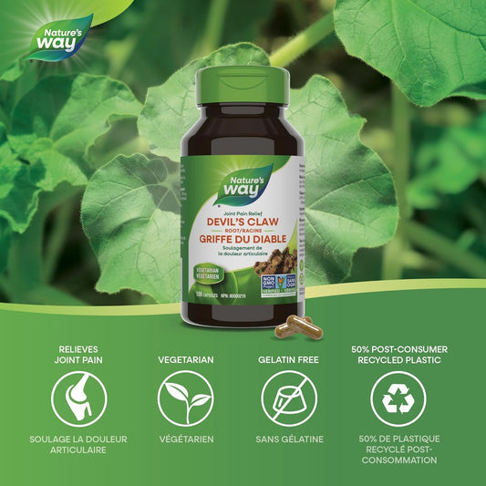 Nature's Way Devil's Claw, Natural Anti-Inflammatory, 100 Capsules