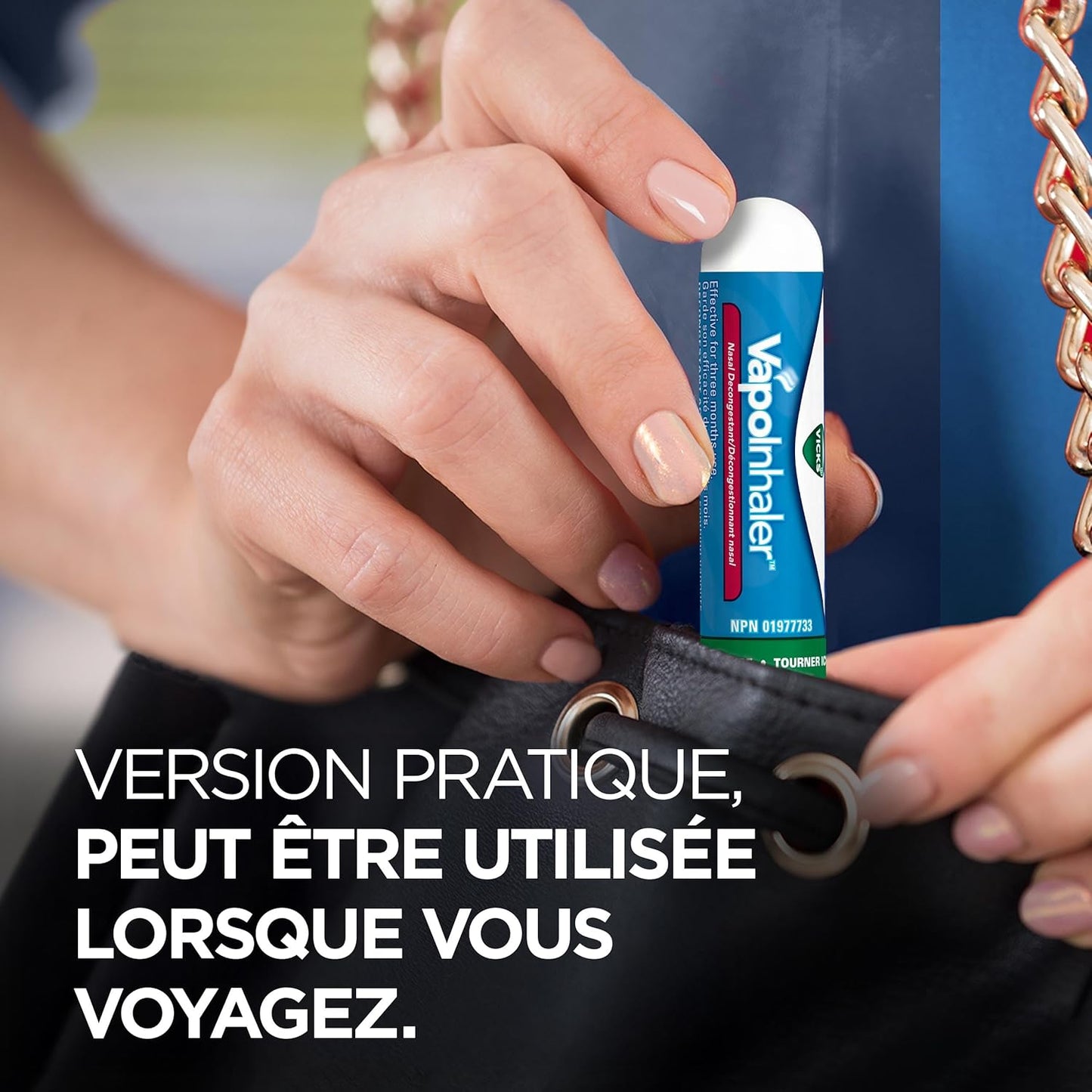 Vicks Vapoinhaler 鼻减充血剂，含舒缓蒸汽，可暂时缓解感冒引起的鼻塞，薄荷醇香味，2 包，每包 0.20 毫升