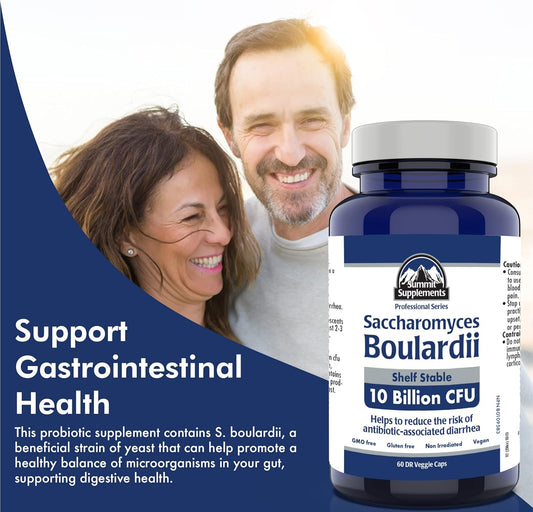 Saccharomyces Boulardii Probiotic Supplement, 60 DR Veggie Caps 60-Day Supply, 10 Billion CFU, Digestive Balance & Gut Flora Support, Vegan, Gluten-Free & Non-GMO, Proudly Canadian & Plastic Negative