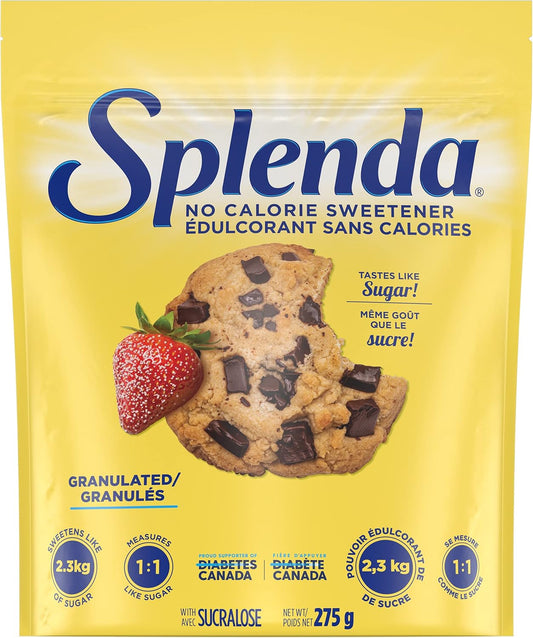 Splenda No Calorie Sweetener Granulated, 275G (5LB Equivalent), Sugar Substitute for Use with Coffee, Tea, Fruit, Cereal, and More