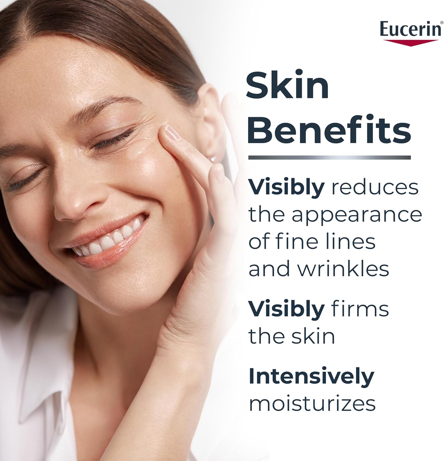 Eucerin Anti Wrinkle Firming Day Care Hyaluronic Acid Moisturizer for Face, Anti Aging Face Cream for Women Visibly Reduces the Look of Fine Lines & Wrinkles, All Skin Types, 50mL Jar