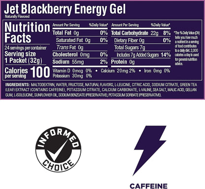 GU ENERGY 原廠運動營養能量凝膠，黑莓味，24 粒裝