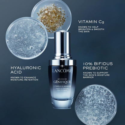Lancôme Advanced Génifique Face Serum - Radiance-Boosting Hyaluronic Acid Serum Made with Vitamin C to Brighten Complexion, Strengthen Skin Moisture Barrier & Improve Elasticity
