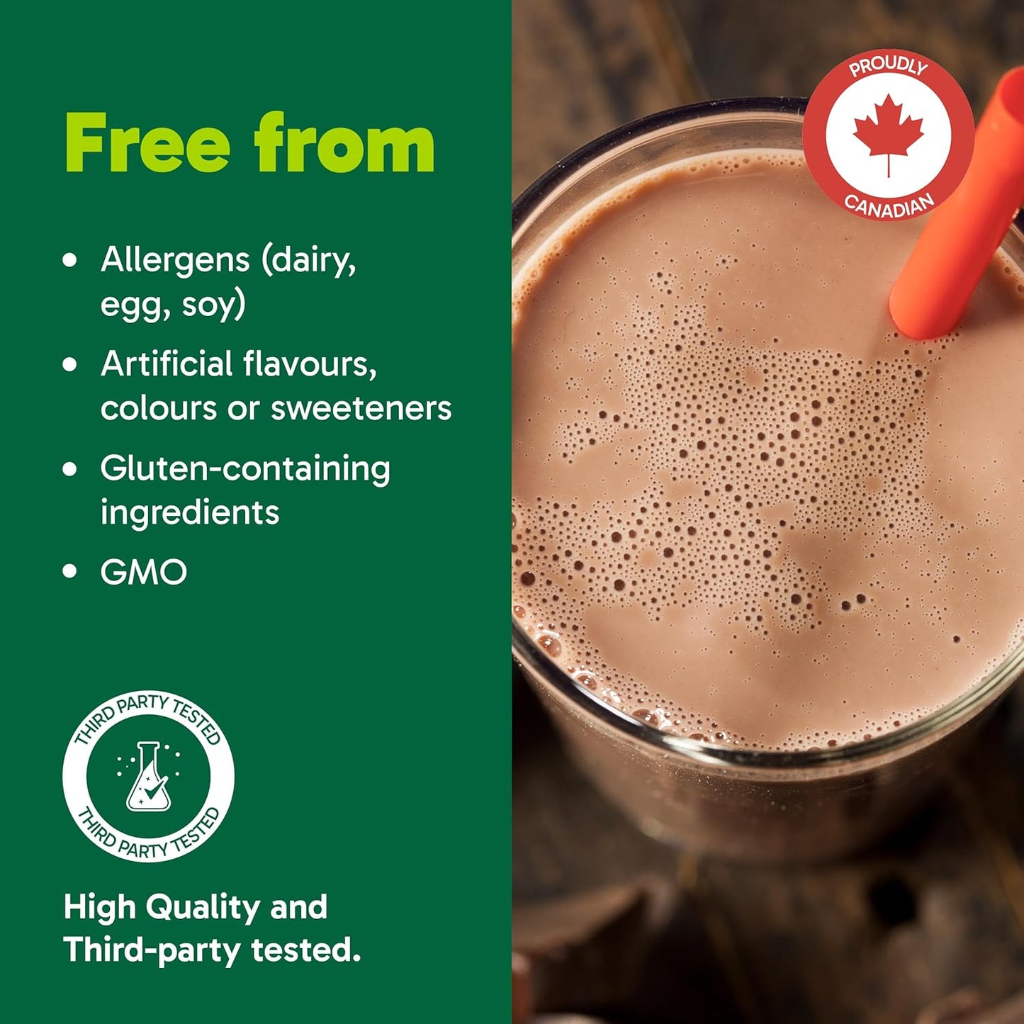 Organika 有機植物蛋白粉巧克力味，含益生元和益生菌 - 22 克純素蛋白，4 克膳食纖維，支持消化、腸道健康、能量和肌肉恢復 - 低糖，非基因改造 - 780 克