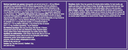 Vicks ZzzQuil PURE Zzzs 緩解壓力褪黑素助眠軟糖，成人適用，南非醉茄有助於減輕壓力症狀，每粒軟糖含 1 毫克，42 粒