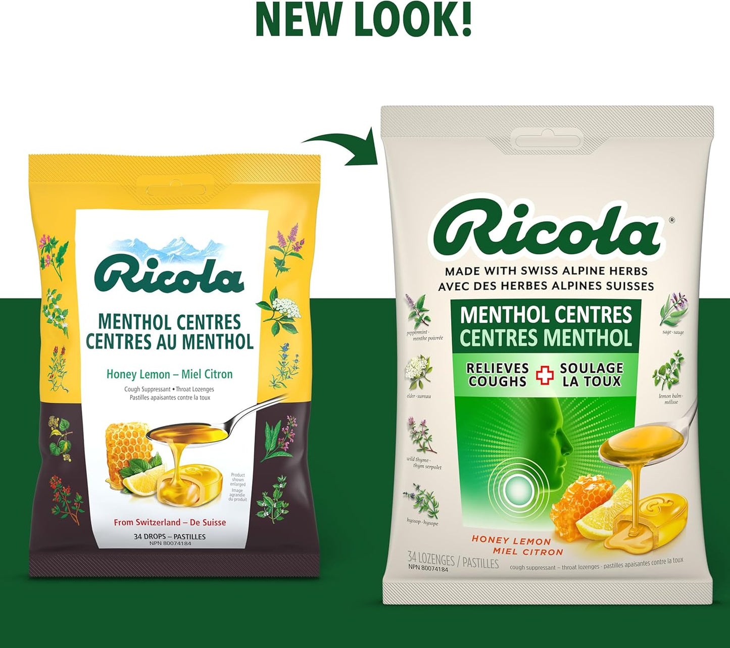 Ricola Menthol Centres Cough Drops