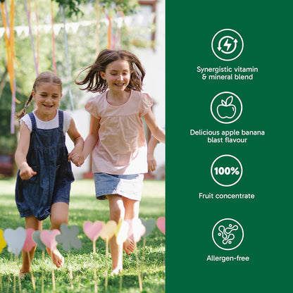 Organika 儿童复合维生素软糖苹果香蕉味 - 协同维生素和矿物质混合物，支持适当的营养、免疫力、骨骼健康和整体发育 - 90 粒软糖