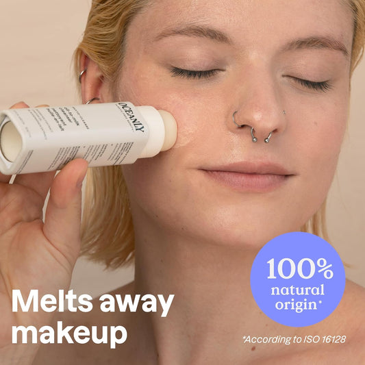 ATTITUDE Oceanly Oil-to-Milk Face Cleanser Stick, Made in Canada, EWG Verified, Plastic-free, Plant and Mineral-Based Ingredients, Vegan and Cruelty-free Beauty Products, PHYTO CLEANSE, Unscented, 30 grams