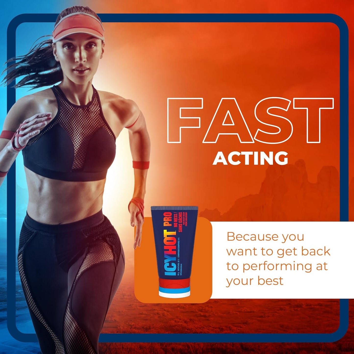 Icy Hot Pro No Mess 止痛膏，缓解关节炎、背痛、拉伤和扭伤引起的肌肉和关节轻微疼痛，薄荷醇 16%，樟脑 11%，85 克管装