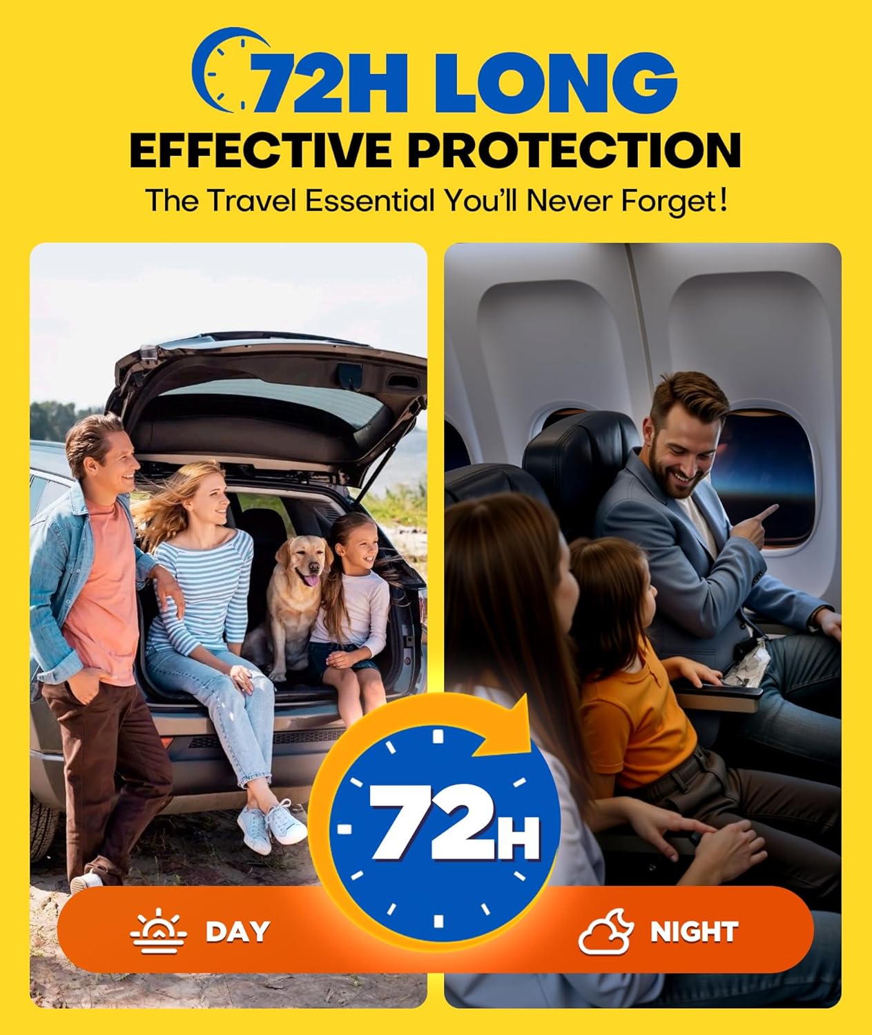 FILLOVE 52片暈車貼，不瞌睡，72小時持久暈船貼，郵輪必備，2025年，100%天然暈車貼，汽車、飛機、輪船高原反應旅行必備品