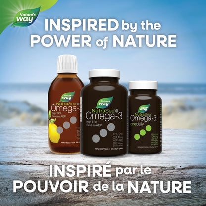 Nature's Way NutraSea hp Omega-3 - 超强 EPA - 清新薄荷味 Omega-3 补充剂 - 2000 毫克 EPA 和 DHA 鱼油（1500 毫克 EPA、500 毫克 DHA）- 支持儿童和成人健康的心脏和大脑功能，6…