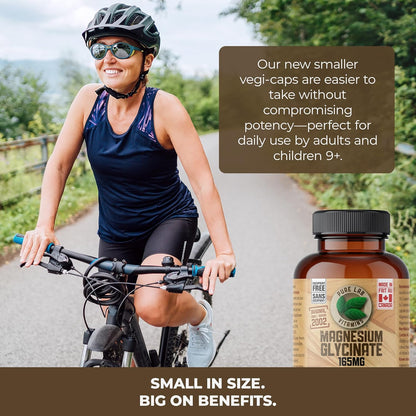 Pure Lab Vitamins 甘胺酸鎂 165 毫克 – 60 粒膠囊 - 支持肌肉功能