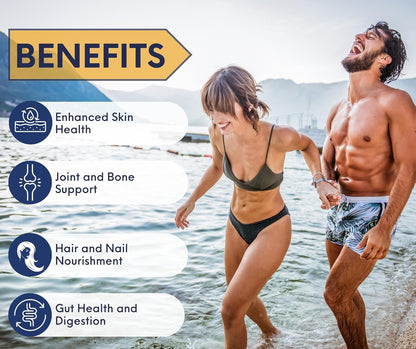 Orthomolecular Laboratories - Beauty Collagen Hydrolyzed Marine Collagen Peptides 1000mg, 130 Tablets 32-Day Supply - Vitamins for Bone Strength, Digestive Health, Joint Health, Hair, Skin and Nails