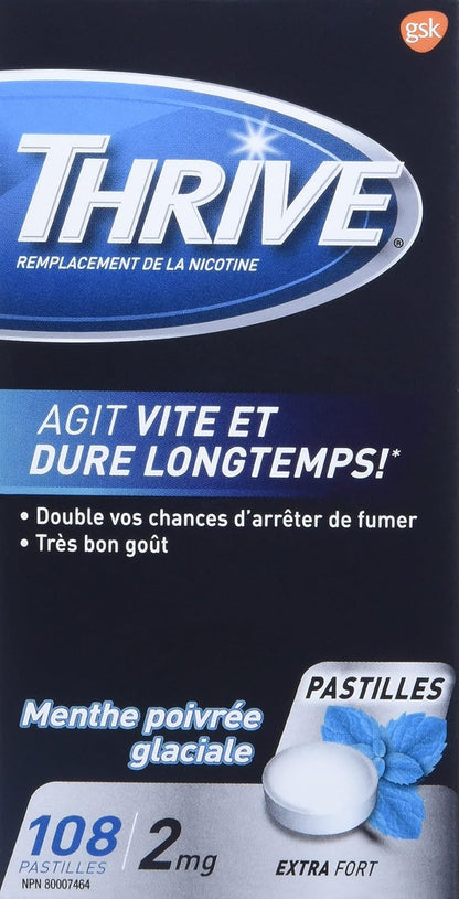 Thrive 尼古丁替代含片和口香糖（2 毫克），戒菸輔助套組 | 薄荷口味