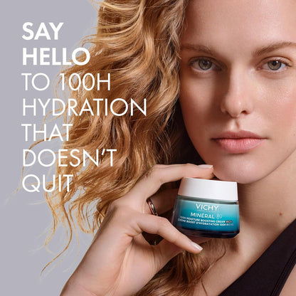 薇姿矿物89保湿面霜，72小时保湿，适合干性至中性肌肤。蕴含透明质酸，低致敏性香精，不含防腐剂和酒精，适合敏感肌肤。