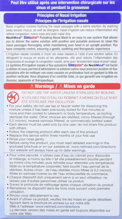 NeilMed Sinugator - 双速无绳脉动式鼻腔冲洗器 1 支