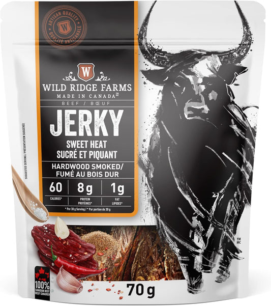 Wild Ridge Farms 甜辣牛肉乾，硬木煙熏，加拿大製造
