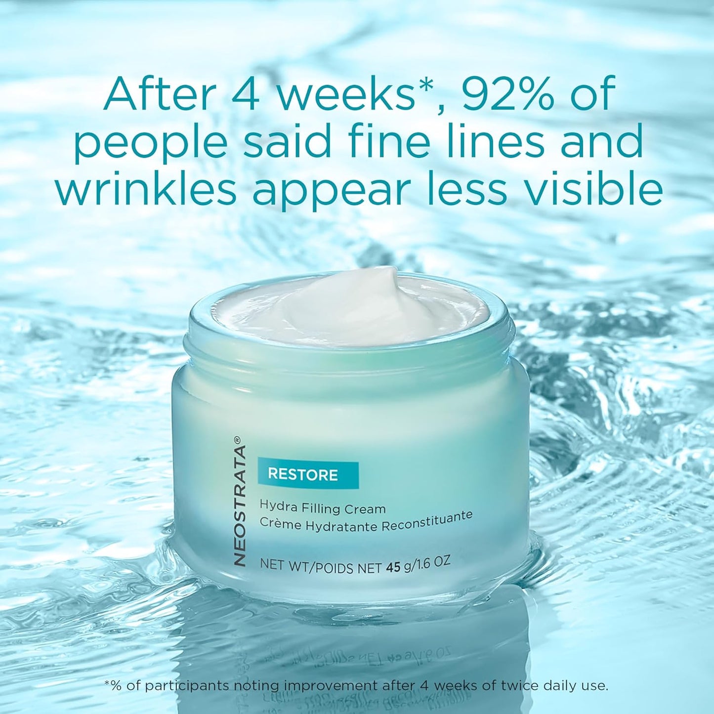 NEOSTRATA Hydra Filling Cream Anti-Wrinkle Concentrate with Hyaluronic Acid Non-Comedogenic, 1.6 oz.