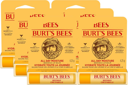 Burt's Bees 100% Natural Moisturizing Lip Balm, Cucumber Mint - 2 Tubes, 6 Count, Value Pack