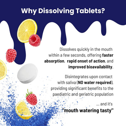 Nutrameltz 輔酶 Q10 (CoQ10) 促進心臟健康和血壓 - 速溶片 100 毫克 - 60 片