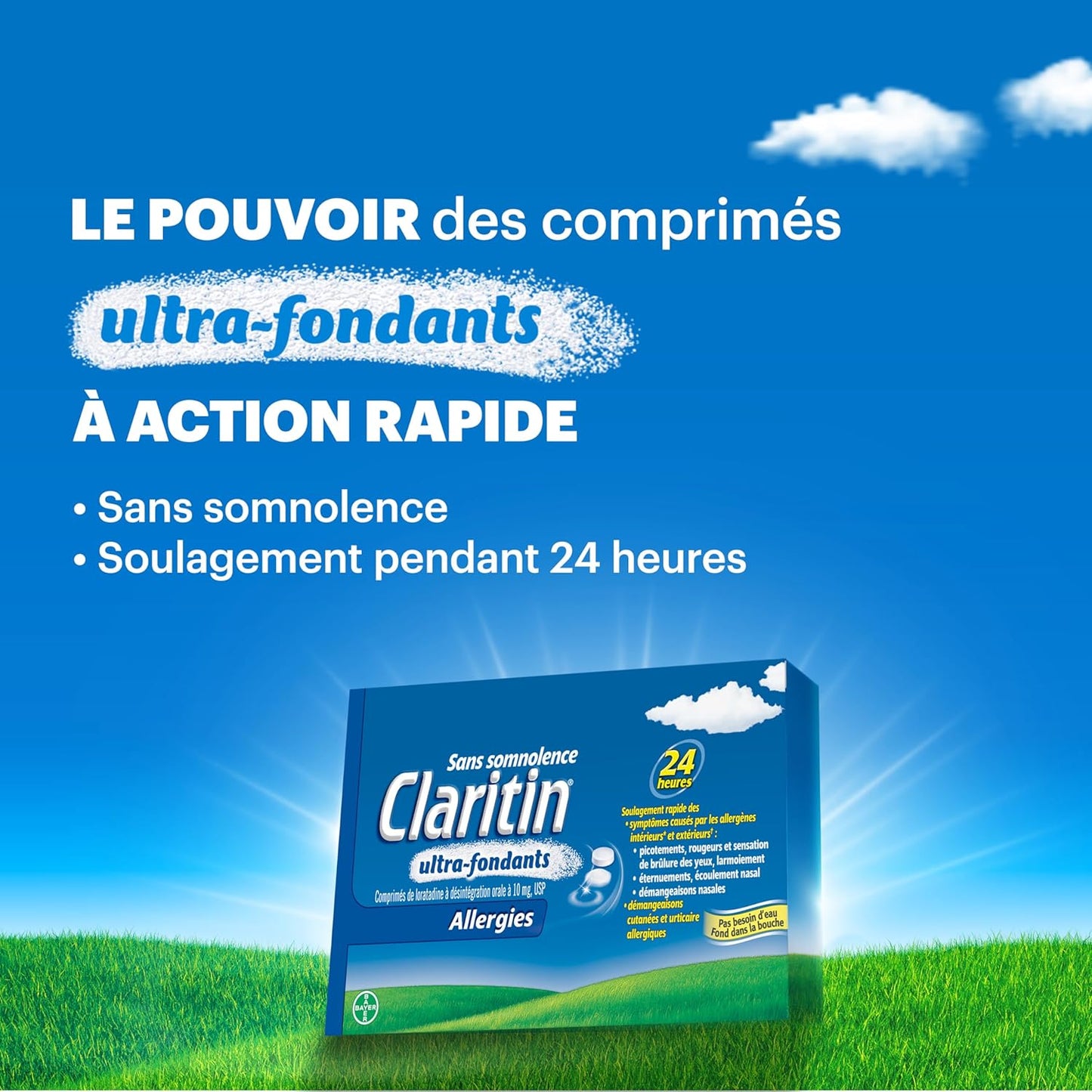 开瑞坦速溶抗过敏药，24小时不瞌睡缓解，10毫克，10片装