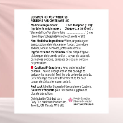 Smart Solutions Ironsmart 素食膠囊，有助於預防缺鐵性貧血，並保持活力。高吸收率元素鐵，不引起便秘，無麩質，90粒裝。