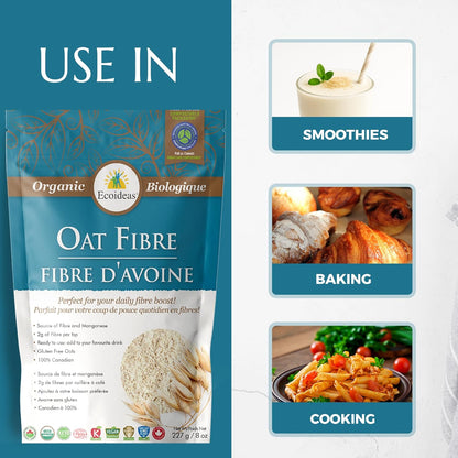 Organic Oat Fiber, 227 g (Pack of 1)
