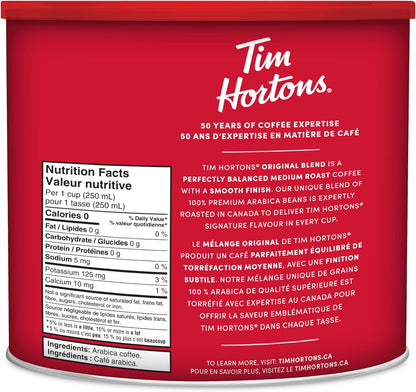 Tim Hortons 100% 阿拉比卡原味混合咖啡，中度烘焙，研磨咖啡，875克