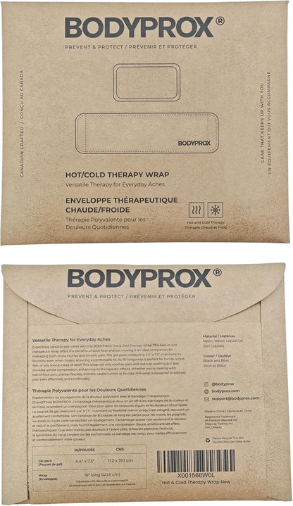 Bodyprox 冷热疗法包裹 - 可重复使用的凝胶包，用于缓解疼痛：非常适合扭伤、肌肉疼痛、瘀伤、受伤等（脚、手臂、肘部、脚踝）。