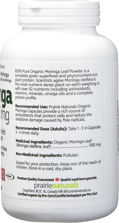 Prairie Naturals Organic Moringa Leaf VCaps - 180 Count