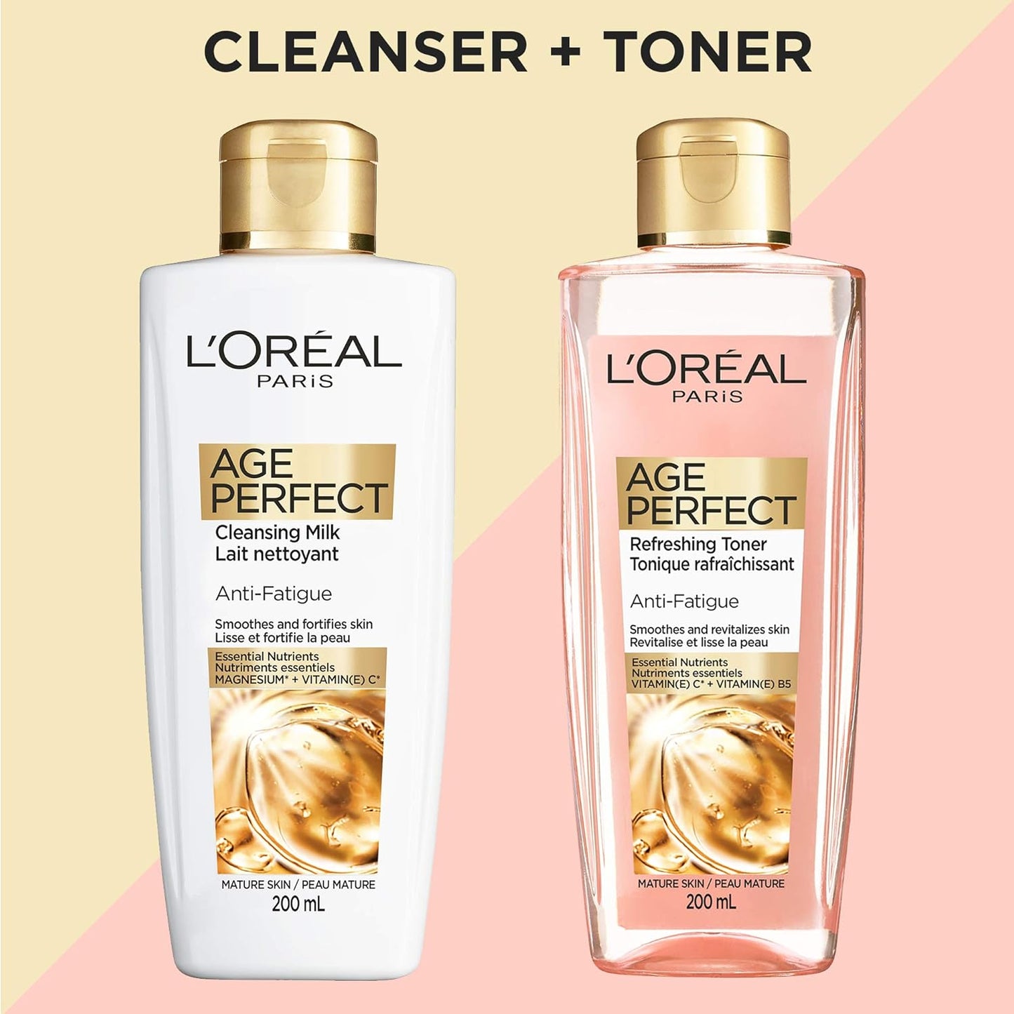L'Oreal Paris Age Perfect Face wash cleansing Milk, Vitamin C, 200 Ml, 200 Milliliters