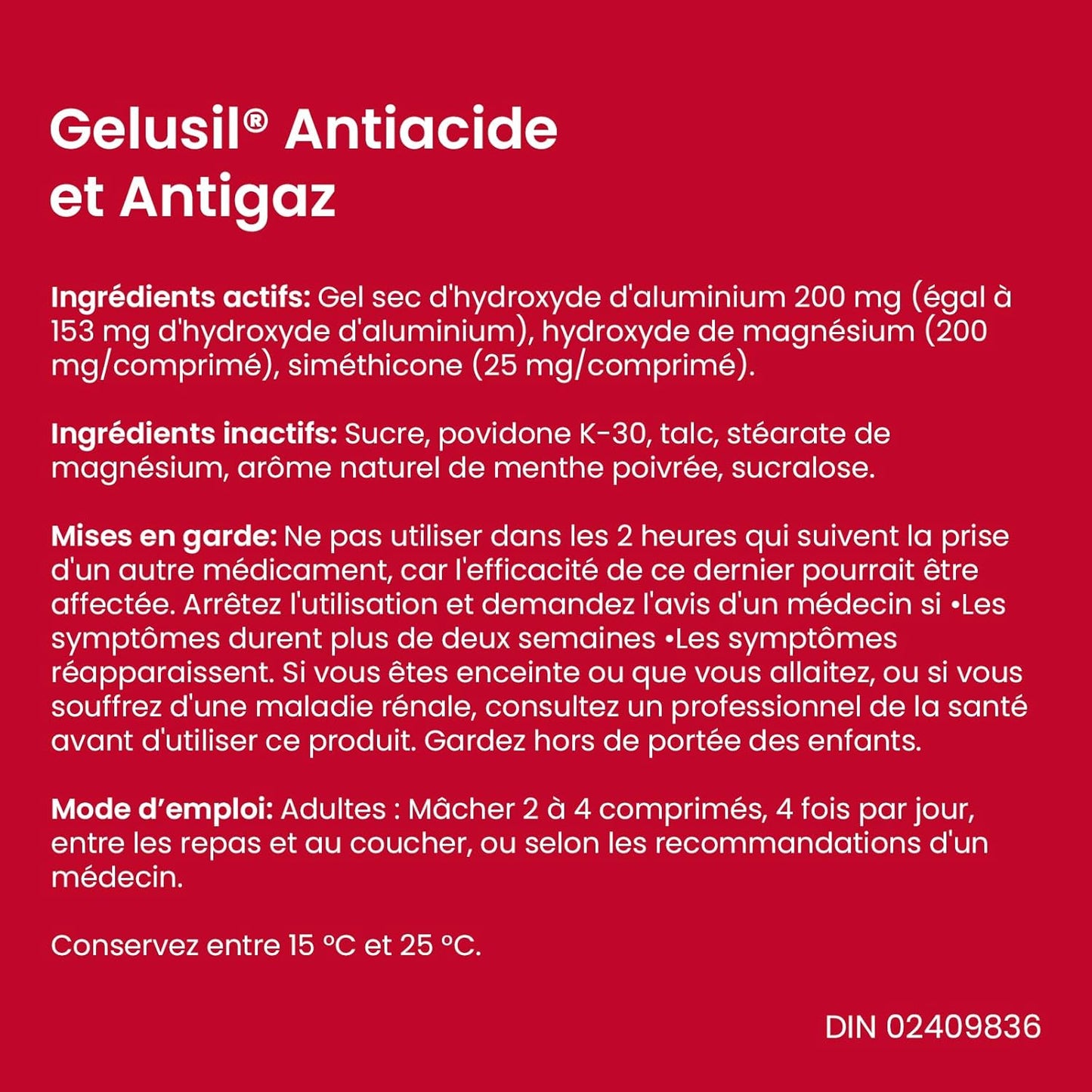 Gelusil® 抗酸咀嚼片 - 100 片，快速緩解胃部不適、胃灼熱、消化不良和脹氣，薄荷味