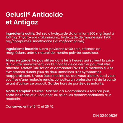 Gelusil® 抗酸咀嚼片 - 100 片，快速緩解胃部不適、胃灼熱、消化不良和脹氣，薄荷味