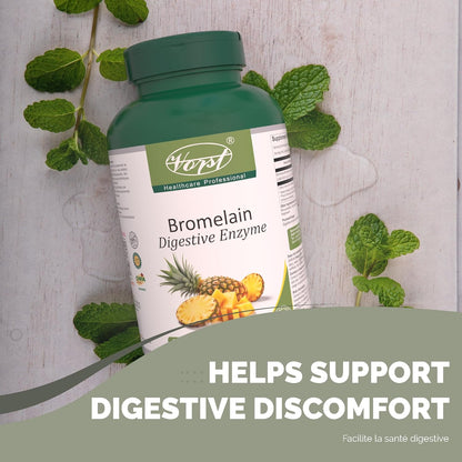 VORST Bromelain 500mg 2400 GDU/g 120 Vegan Capsules | Digestive Enzyme for Women and Men | Pineapple Extract for Inflammation & Eye Health | Powder Pills | 1 Bottle