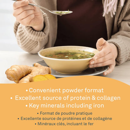 Organika 增強膠原蛋白骨骼和關節粉 - 含葡萄糖胺、MSM、硫酸軟骨素和雞骨湯粉 - 放養雞和素食雞 - 生酮友好