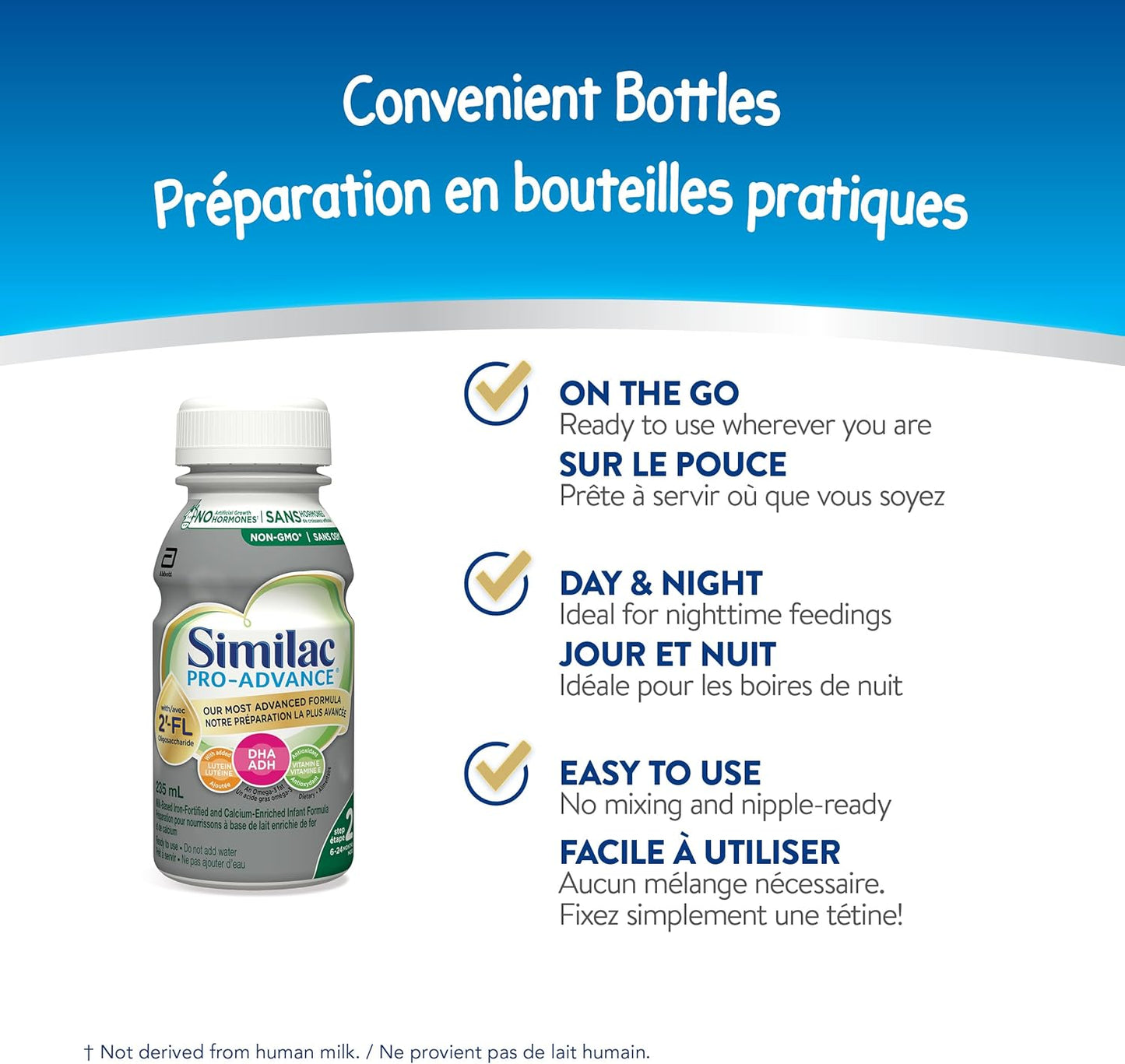 Similac Pro-Advance® 2 ​​段嬰兒配方奶粉，6-24 個月適用，含 2'-FL。免疫支持創新：2'-FL，即食，16x235 毫升，（包裝可能有所不同）