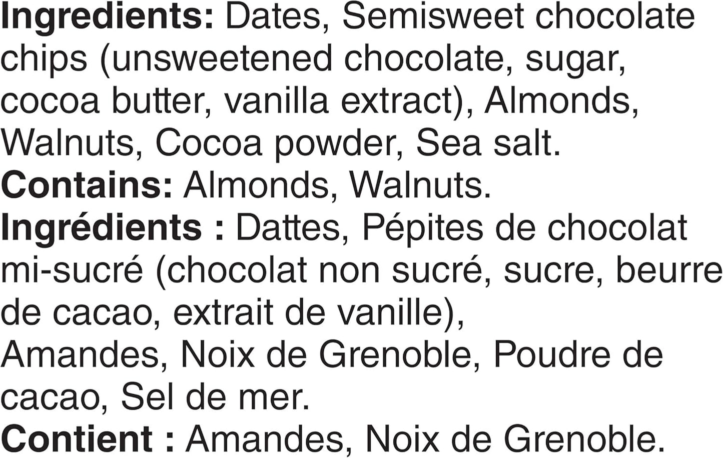 LÄRABAR 巧克力布朗尼，水果坚果能量棒，16条装，无麸质，纯素，家庭装，零食棒，720克/包