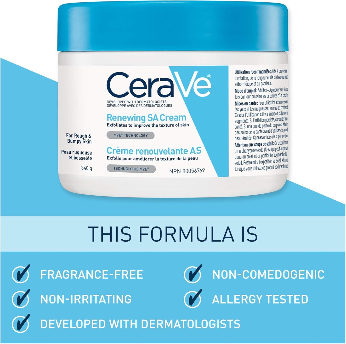 CeraVe Renewing SA Cream 340g + CeraVe Salicylic Acid Cleanser (Series SA Smoothing BHA)